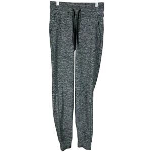 Lululemon Ready to Rulu Fleece Jogger Heathered Black Women's Size 2 EUC